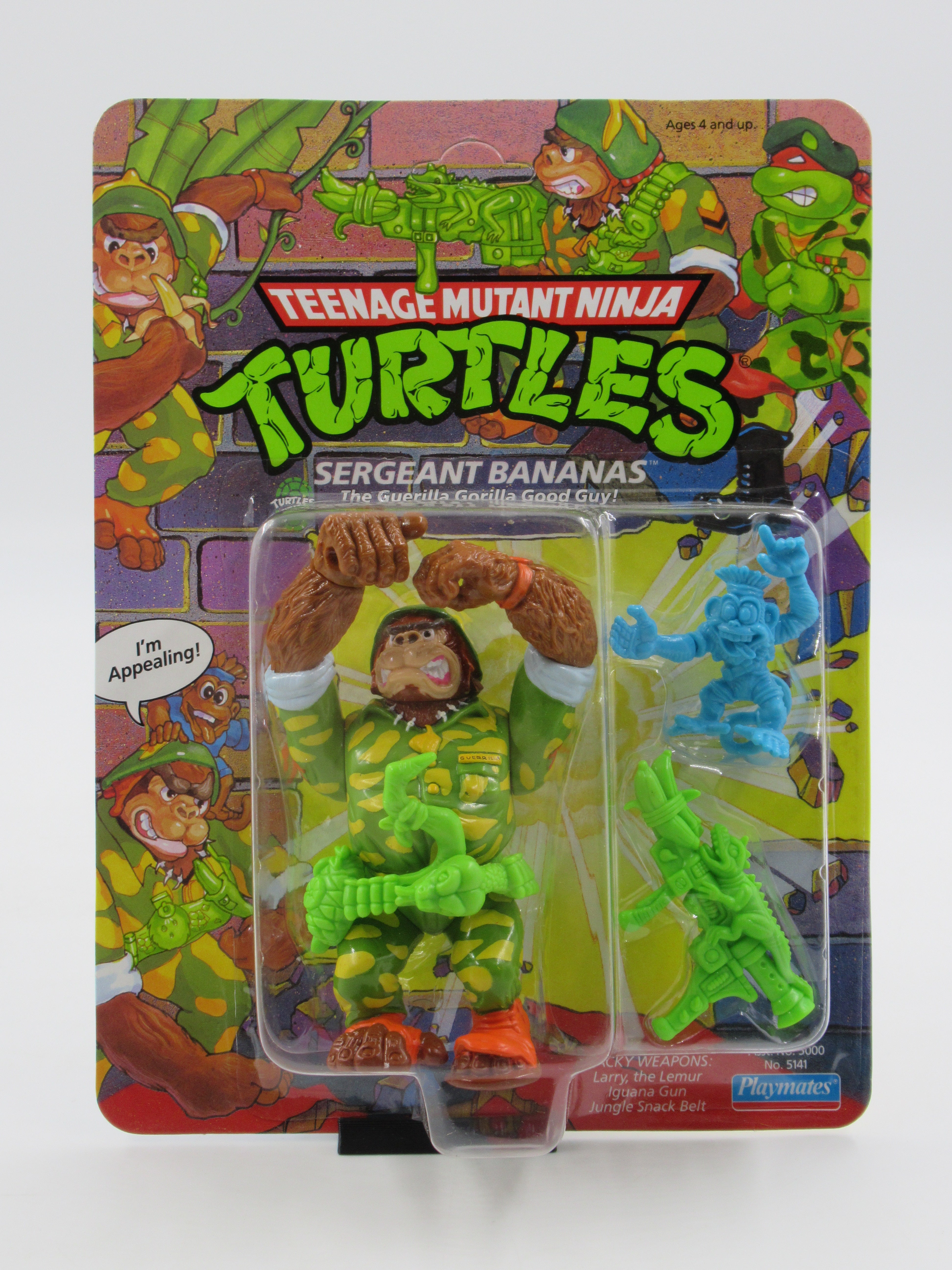 Teenage Mutant Ninja Turtles Sergeant Bananas 4.5" Figure TMNTs - Playmates (1991)